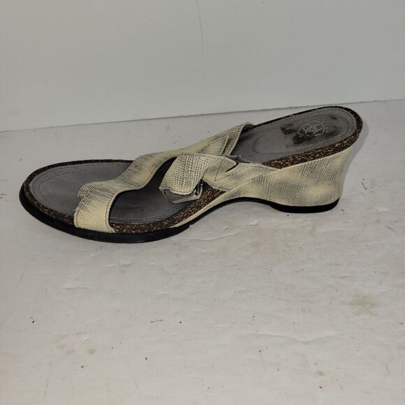 Ariat Sandals Womens Sz 8.5B Lizard Print Wedge Gray Animal Print Casual 20981 - Picture 8 of 15